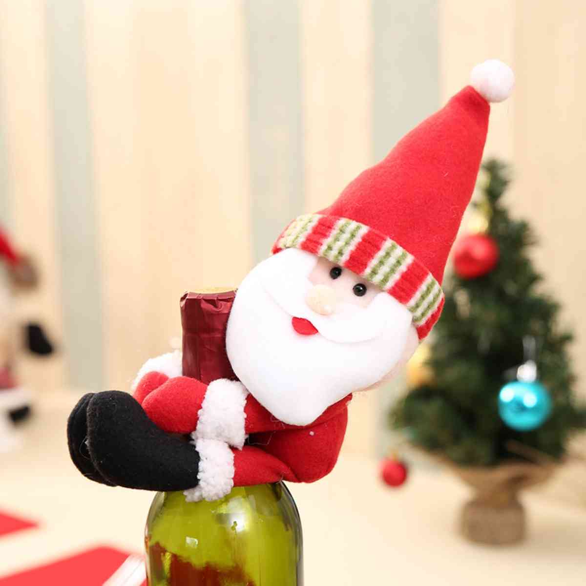 Christmas Doll Wine Bottle Decoration BLUE ZONE PLANET