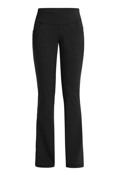 Pocketed High Waist Active Pants-BOTTOM SIZES SMALL MEDIUM LARGE-[Adult]-[Female]-2022 Online Blue Zone Planet