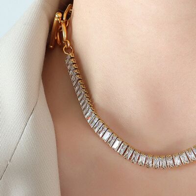 Titanium Steel Gold-Plated Necklace Trendsi