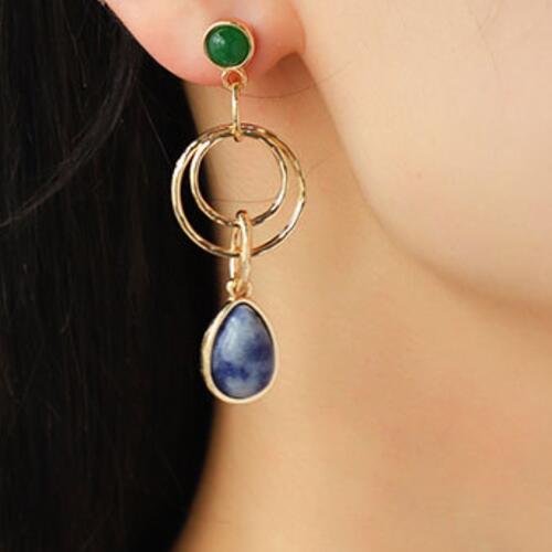 Teardrop Shape Alloy Dangle Earrings BLUE ZONE PLANET