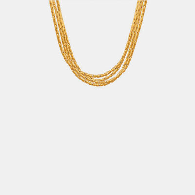 18K Gold-Plated Multi-Layer Clavicle Chain Necklace-PENDANTS-[Adult]-[Female]-Gold-One Size-2022 Online Blue Zone Planet