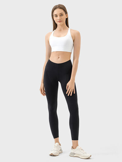 Mid-Rise Waist Active Pants Trendsi