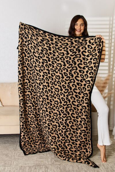 Blue Zone Planet |  Cuddley Leopard Decorative Throw Blanket BLUE ZONE PLANET