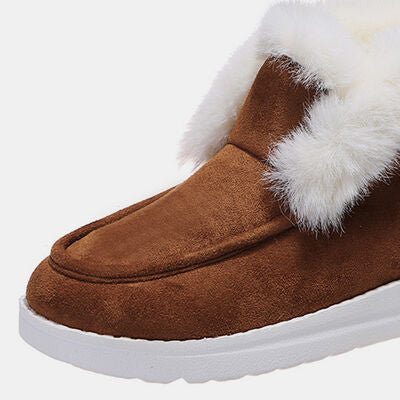 Blue Zone Planet |  Furry Suede Snow Boots BLUE ZONE PLANET