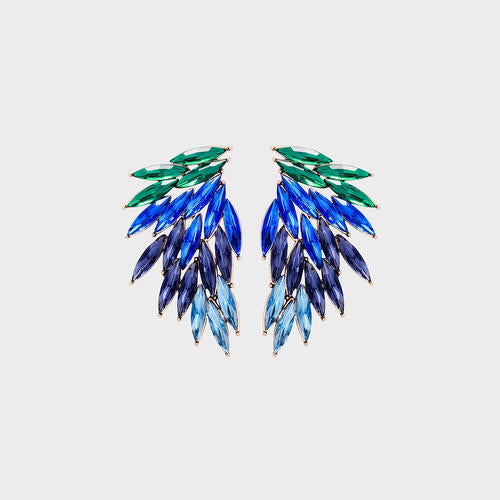 Alloy Acrylic Wing Earrings BLUE ZONE PLANET