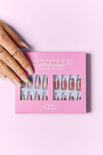 SO PINK BEAUTY Press On Nails 2 Packs Trendsi