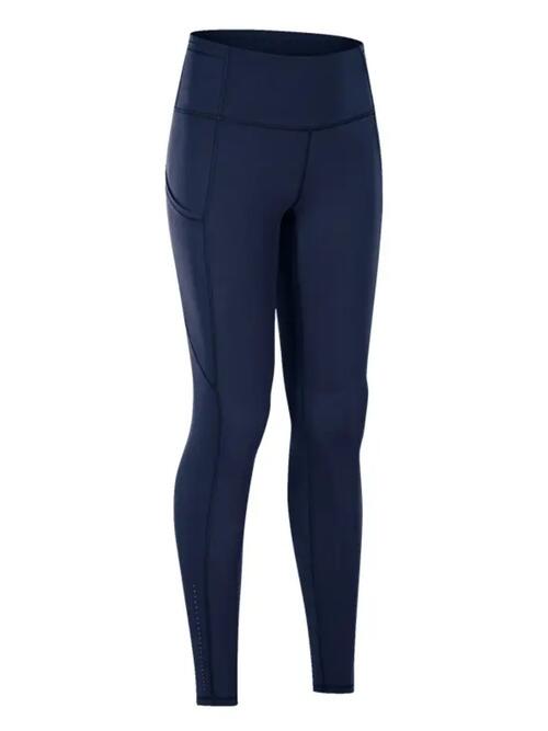 Wide Waistband Sports Leggings BLUE ZONE PLANET