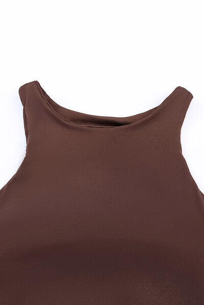 Round Neck Sleeveless Bodysuit-TOPS / DRESSES-[Adult]-[Female]-2022 Online Blue Zone Planet