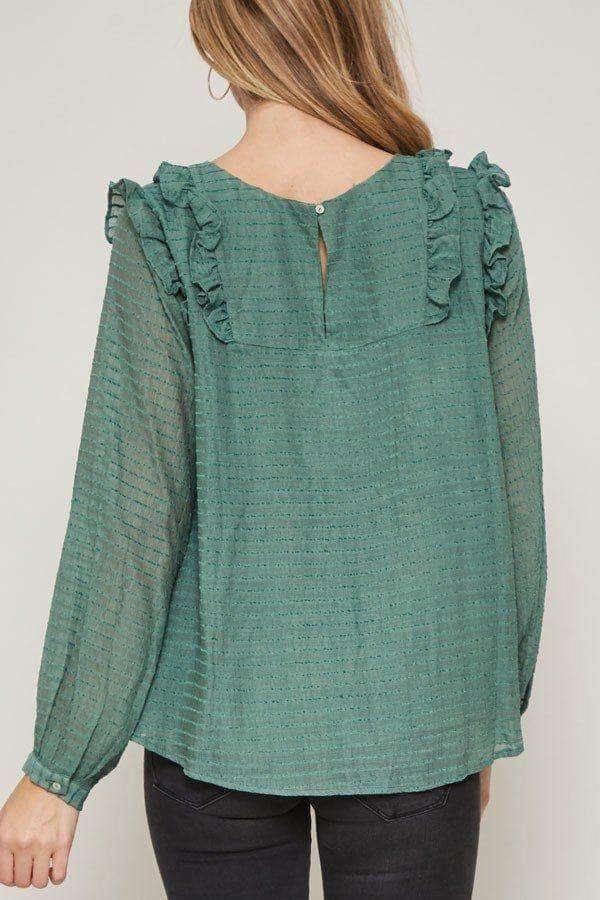 A Semi-sheer Striped Woven Top-TOPS / DRESSES-[Adult]-[Female]-Blue Zone Planet