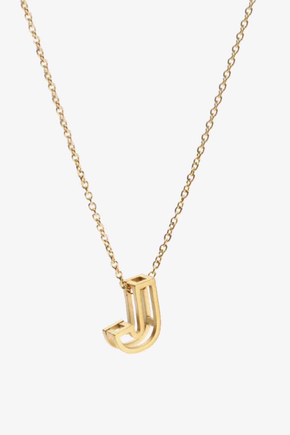A to J Letter Pendant Nekclace-TOPS / DRESSES-[Adult]-[Female]-J-One Size-2022 Online Blue Zone Planet