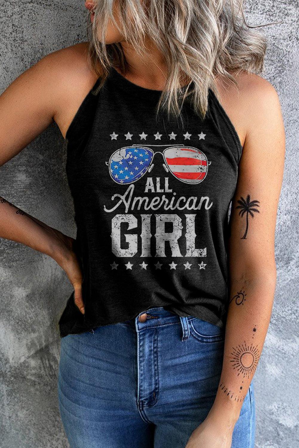 ALL AMERICAN GIRL Graphic Tank BLUE ZONE PLANET