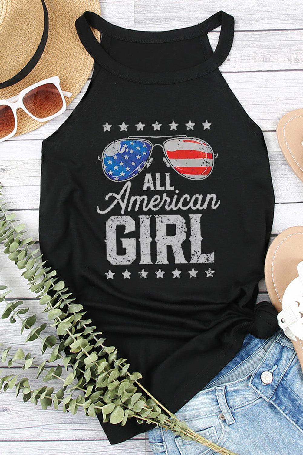 ALL AMERICAN GIRL Graphic Tank BLUE ZONE PLANET