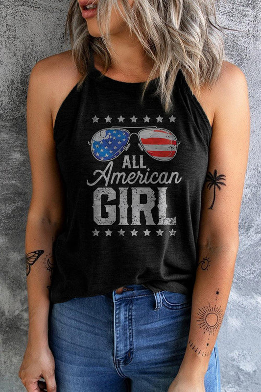 ALL AMERICAN GIRL Graphic Tank BLUE ZONE PLANET