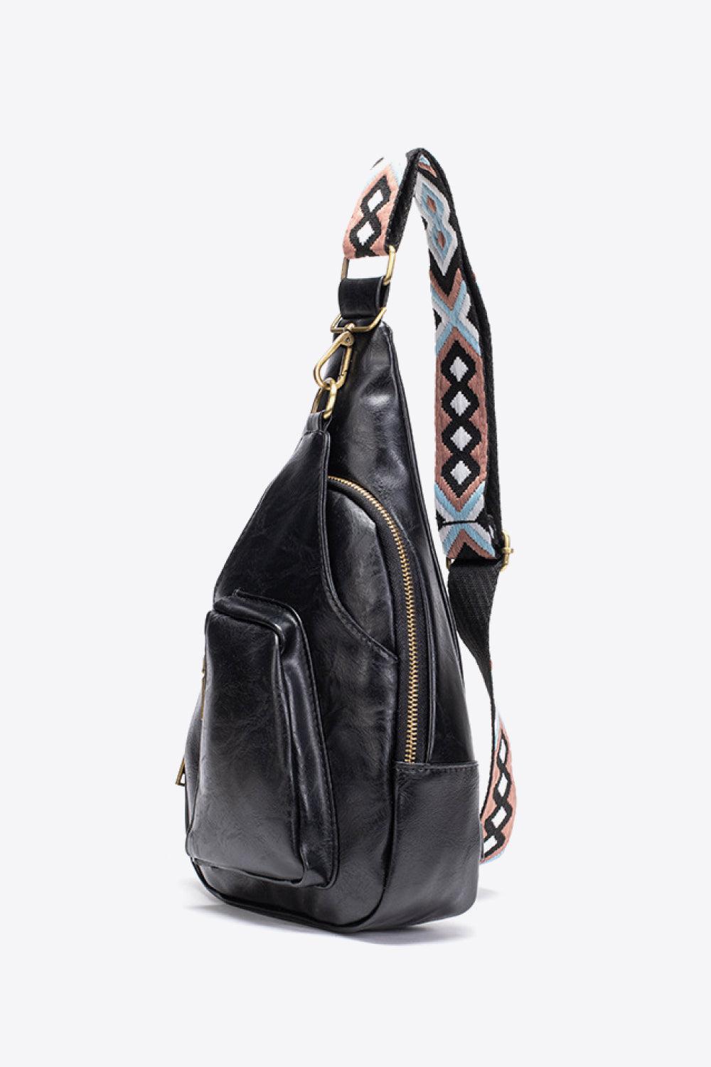 All The Feels PU Leather Sling Bag BLUE ZONE PLANET