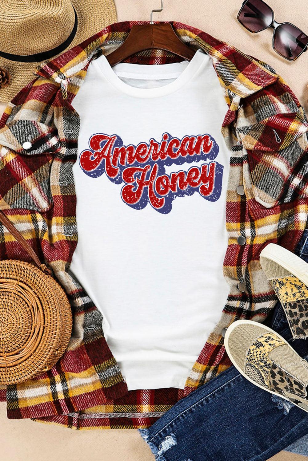 American HONEY Cuffed Tee BLUE ZONE PLANET