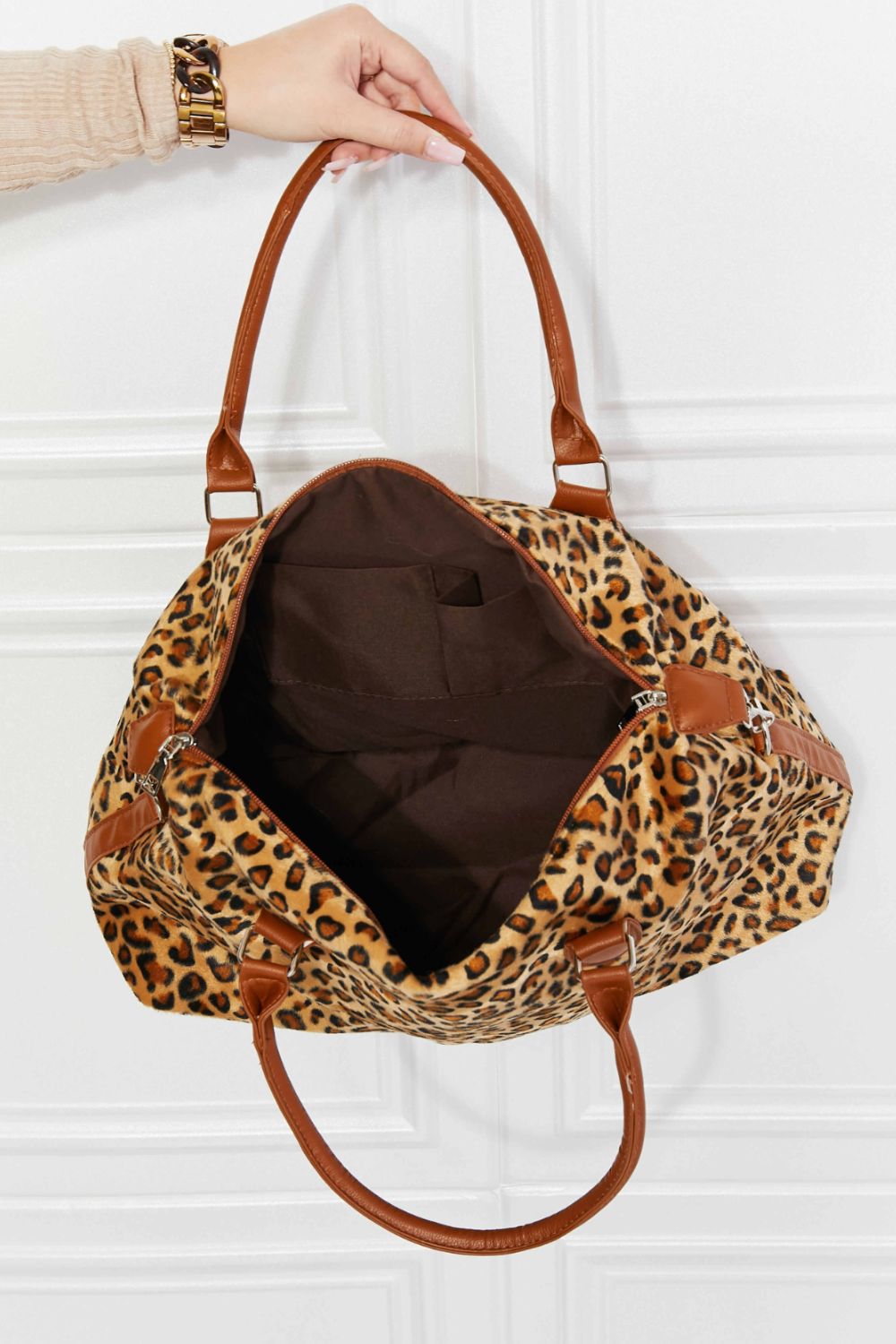 Animal Print Brushed Weekender Bag BLUE ZONE PLANET