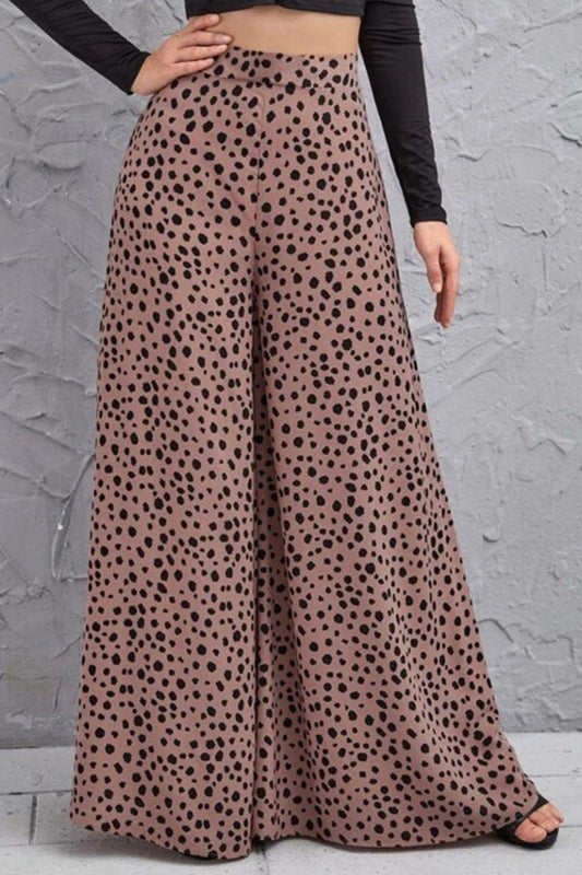 Animal Print High-Rise Culottes BLUE ZONE PLANET