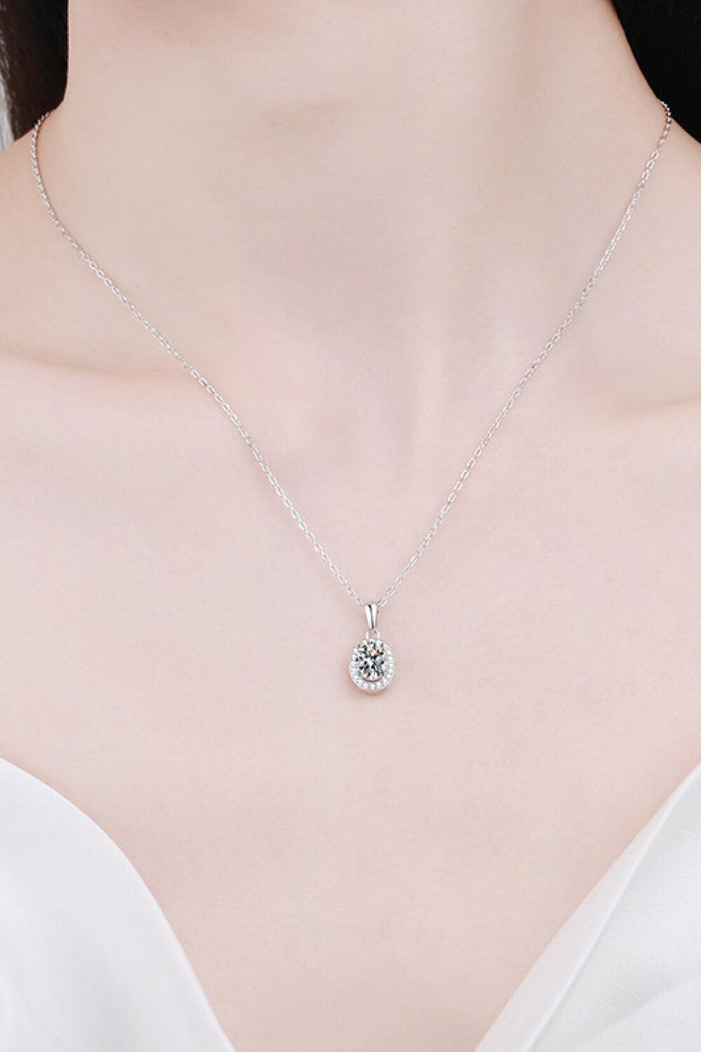 Be The One 1 Carat Moissanite Pendant Necklace BLUE ZONE PLANET