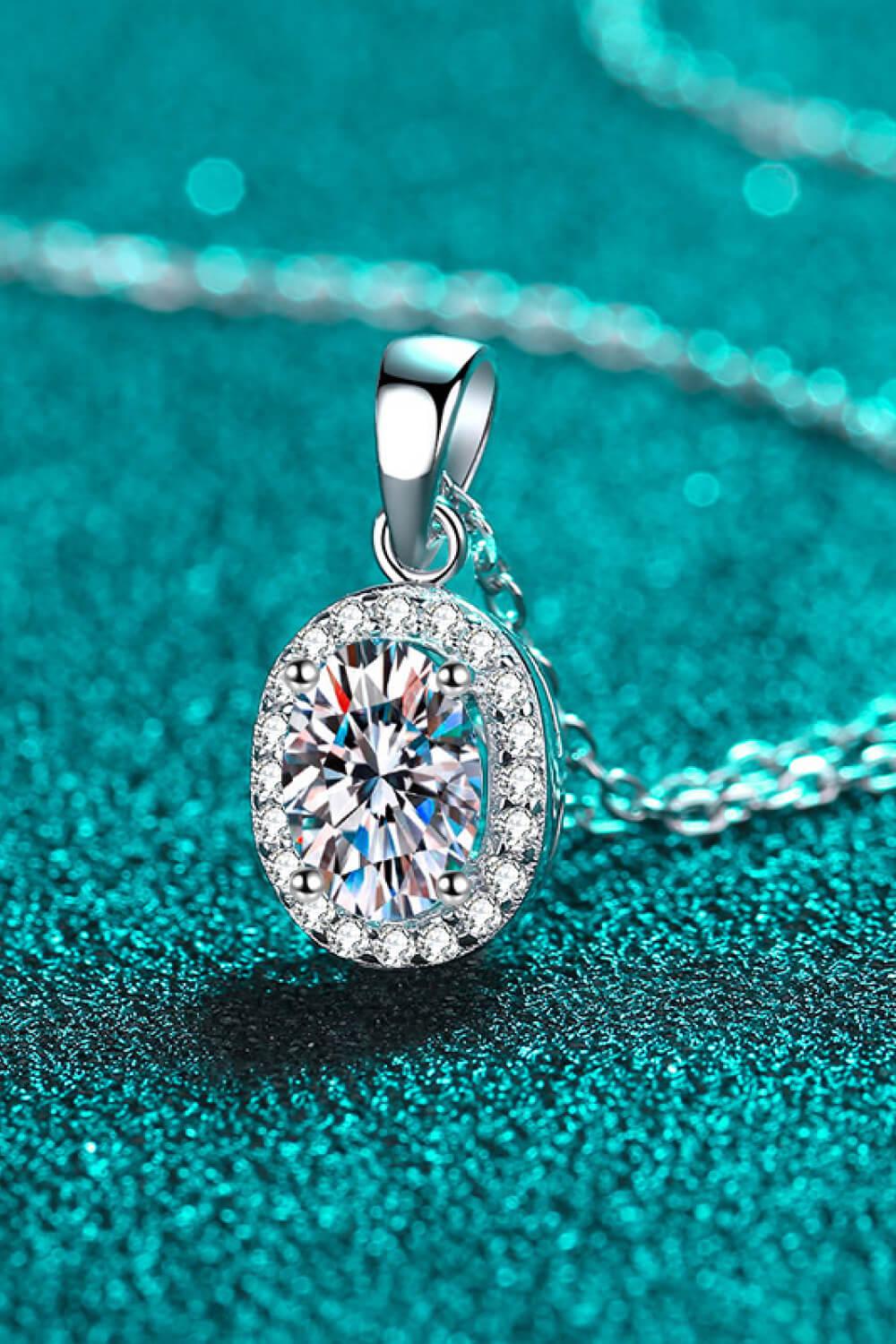 Be The One 1 Carat Moissanite Pendant Necklace BLUE ZONE PLANET