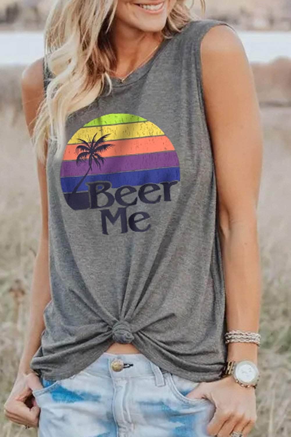 Beer Me Tank-TOPS / DRESSES-[Adult]-[Female]-Blue Zone Planet