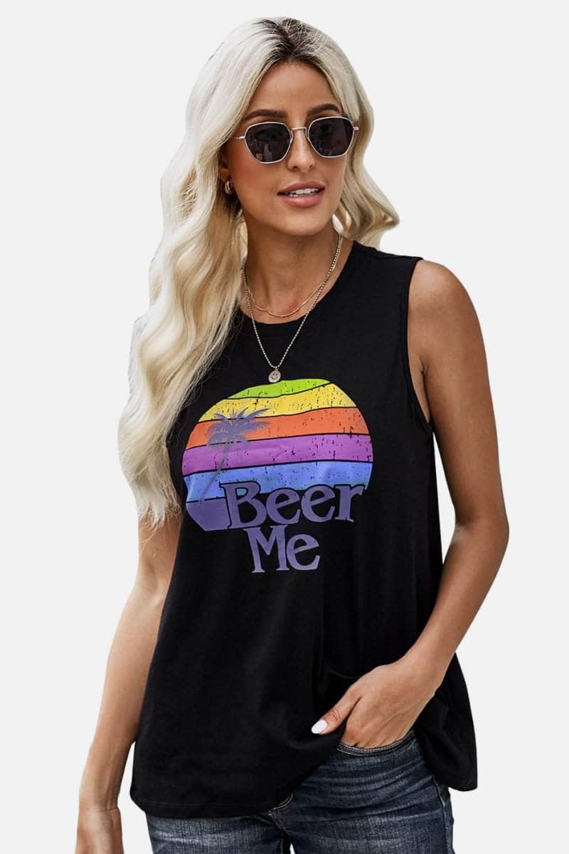 Beer Me Tank-TOPS / DRESSES-[Adult]-[Female]-Blue Zone Planet