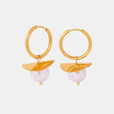 Blue Zone Planet |  18K Gold-Plated Bead Dangle Earrings BLUE ZONE PLANET