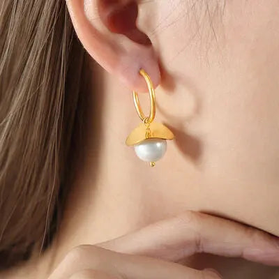Blue Zone Planet |  18K Gold-Plated Bead Dangle Earrings BLUE ZONE PLANET