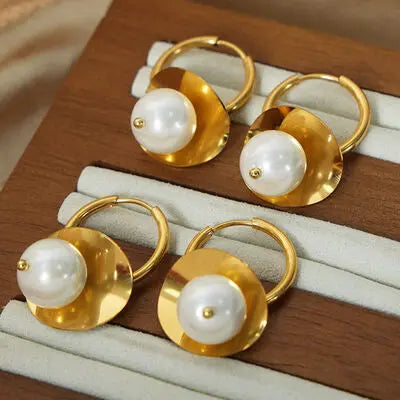 Blue Zone Planet |  18K Gold-Plated Bead Dangle Earrings BLUE ZONE PLANET