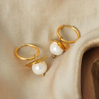 Blue Zone Planet |  18K Gold-Plated Bead Dangle Earrings BLUE ZONE PLANET