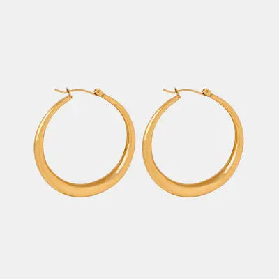 Blue Zone Planet |  18K Gold-Plated Hoop Earrings BLUE ZONE PLANET