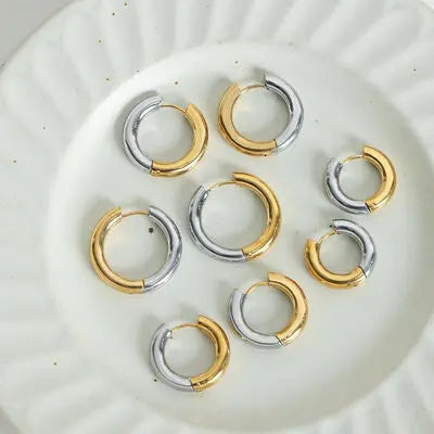 Blue Zone Planet |  18K Gold-Plated Huggie Earrings BLUE ZONE PLANET