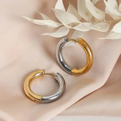 Blue Zone Planet |  18K Gold-Plated Huggie Earrings BLUE ZONE PLANET