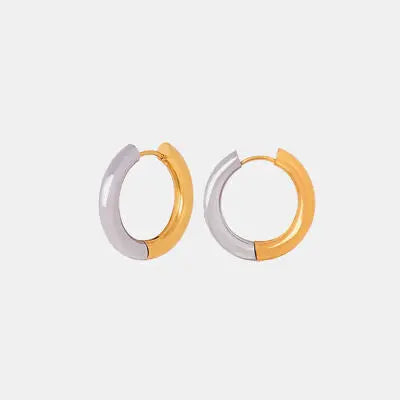 Blue Zone Planet |  18K Gold-Plated Huggie Earrings BLUE ZONE PLANET
