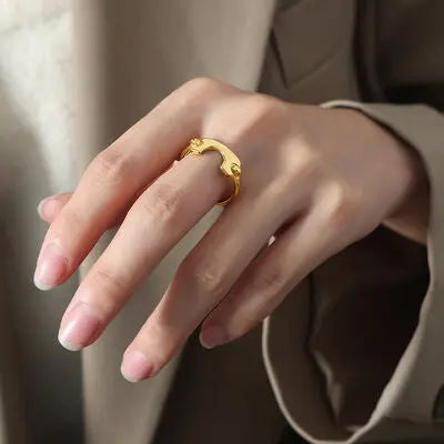 Blue Zone Planet |  18K Gold-Plated Irregular Open Ring BLUE ZONE PLANET