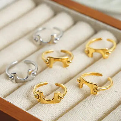 Blue Zone Planet |  18K Gold-Plated Irregular Open Ring BLUE ZONE PLANET