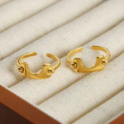 Blue Zone Planet |  18K Gold-Plated Irregular Open Ring BLUE ZONE PLANET