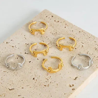 Blue Zone Planet |  18K Gold-Plated Irregular Open Ring BLUE ZONE PLANET
