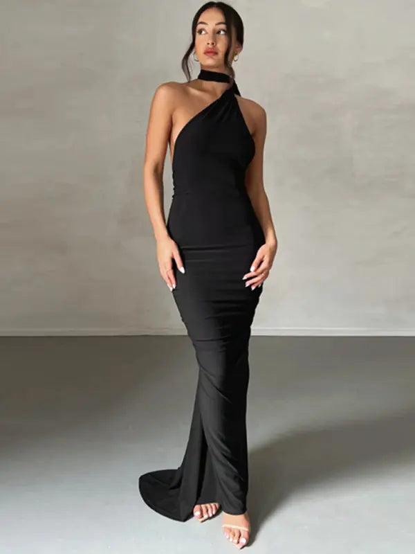 Blue Zone Planet |  Backless pleated slim fit sleeveless dress BLUE ZONE PLANET