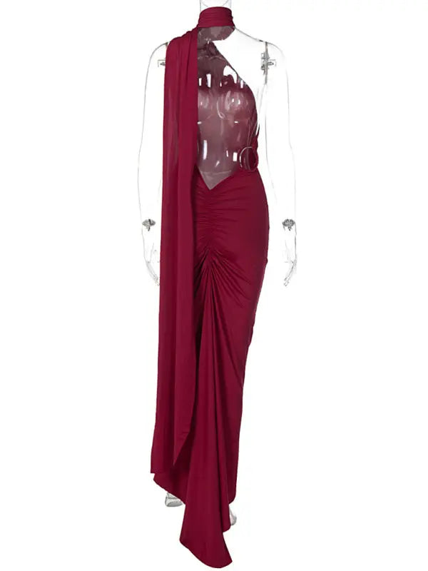 Blue Zone Planet |  Backless pleated slim fit sleeveless dress BLUE ZONE PLANET