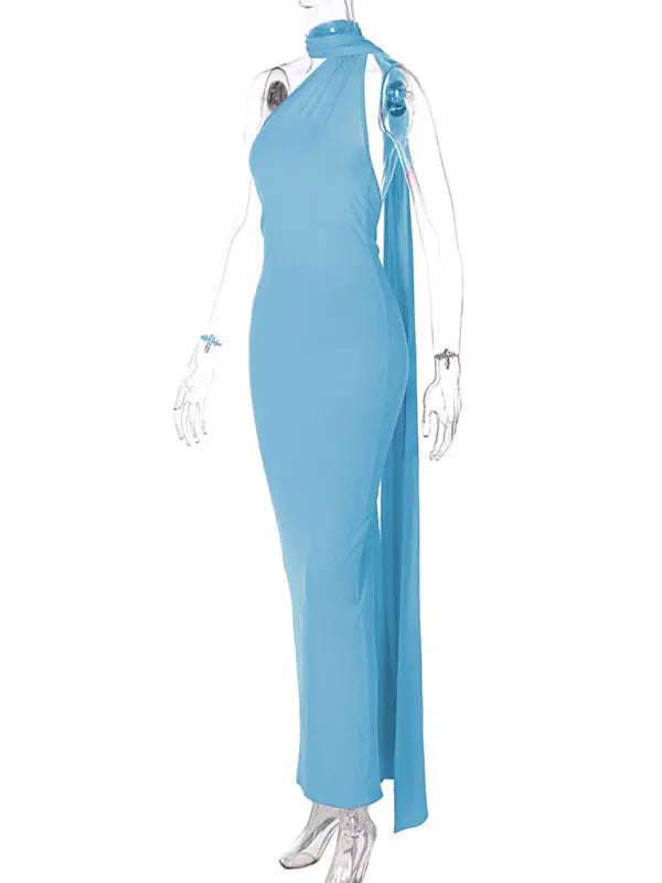Blue Zone Planet |  Backless pleated slim fit sleeveless dress BLUE ZONE PLANET