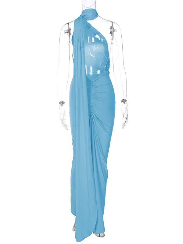 Blue Zone Planet |  Backless pleated slim fit sleeveless dress BLUE ZONE PLANET