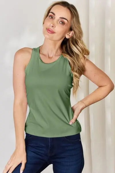 Blue Zone Planet |  Basic Bae Full Size Round Neck Racerback Tank BLUE ZONE PLANET