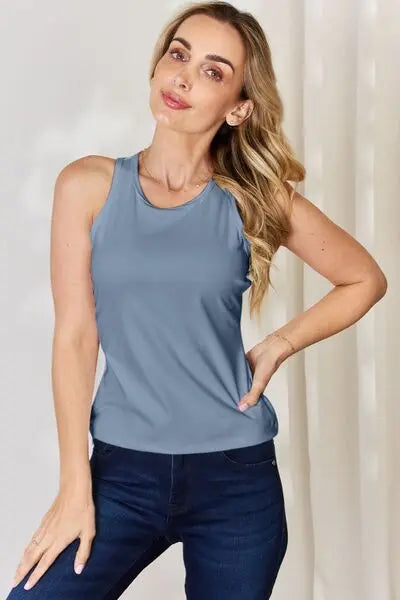 Blue Zone Planet |  Basic Bae Full Size Round Neck Racerback Tank BLUE ZONE PLANET