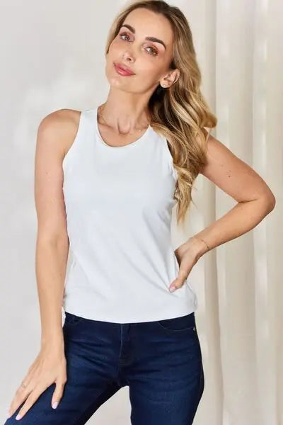 Blue Zone Planet |  Basic Bae Full Size Round Neck Racerback Tank BLUE ZONE PLANET