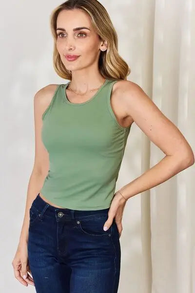 Blue Zone Planet |  Basic Bae Full Size Round Neck Slim Tank BLUE ZONE PLANET