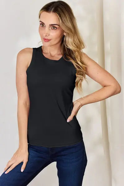 Blue Zone Planet |  Basic Bae Full Size Round Neck Slim Tank BLUE ZONE PLANET