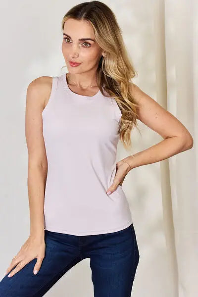 Blue Zone Planet |  Basic Bae Full Size Round Neck Slim Tank BLUE ZONE PLANET