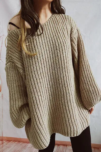 Blue Zone Planet |  Boat Neck Dropped Shoulder Mini Sweater Dress BLUE ZONE PLANET