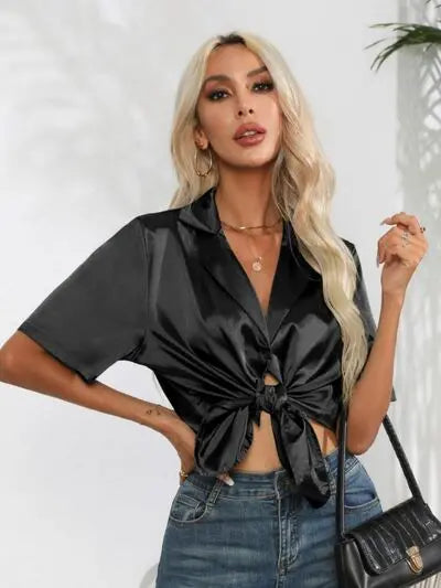 Blue Zone Planet |  Button Up Collared Neck Shirt BLUE ZONE PLANET