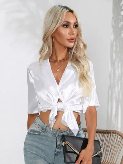Blue Zone Planet |  Button Up Collared Neck Shirt BLUE ZONE PLANET